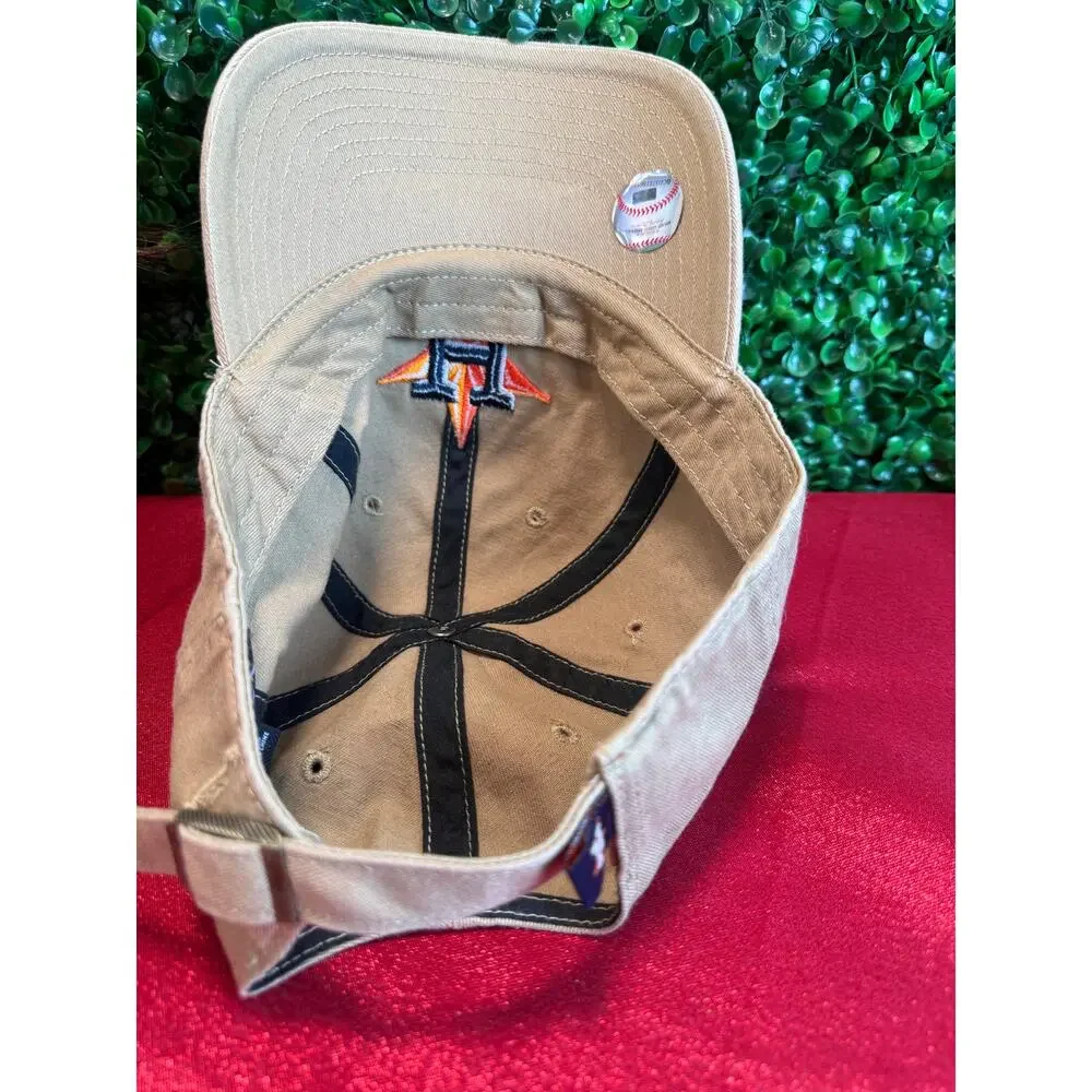 47 Brand Houston Astros Clean Up Hat Khaki Tan Adjustable Baseball Cap Relaxed